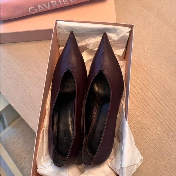 Mansur Gavriel Plum colored Leather Heels - Picture 5 of 5